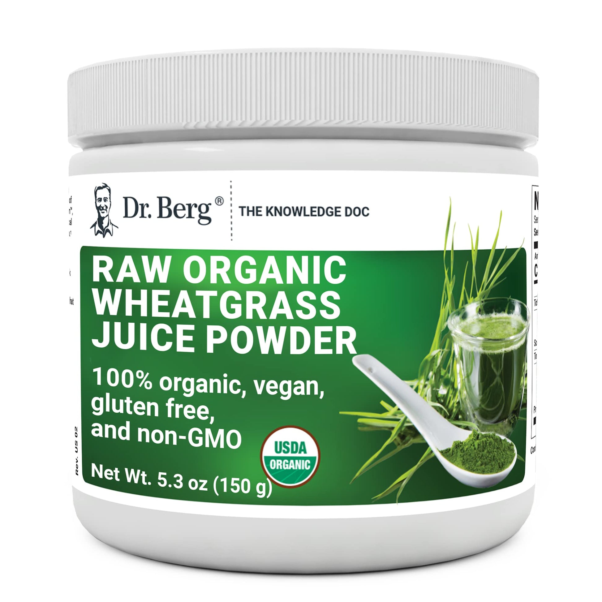 Dr. Berg's Wheatgrass Superfood Powder - Raw Juice Organic Ultra-Concentrated Rich