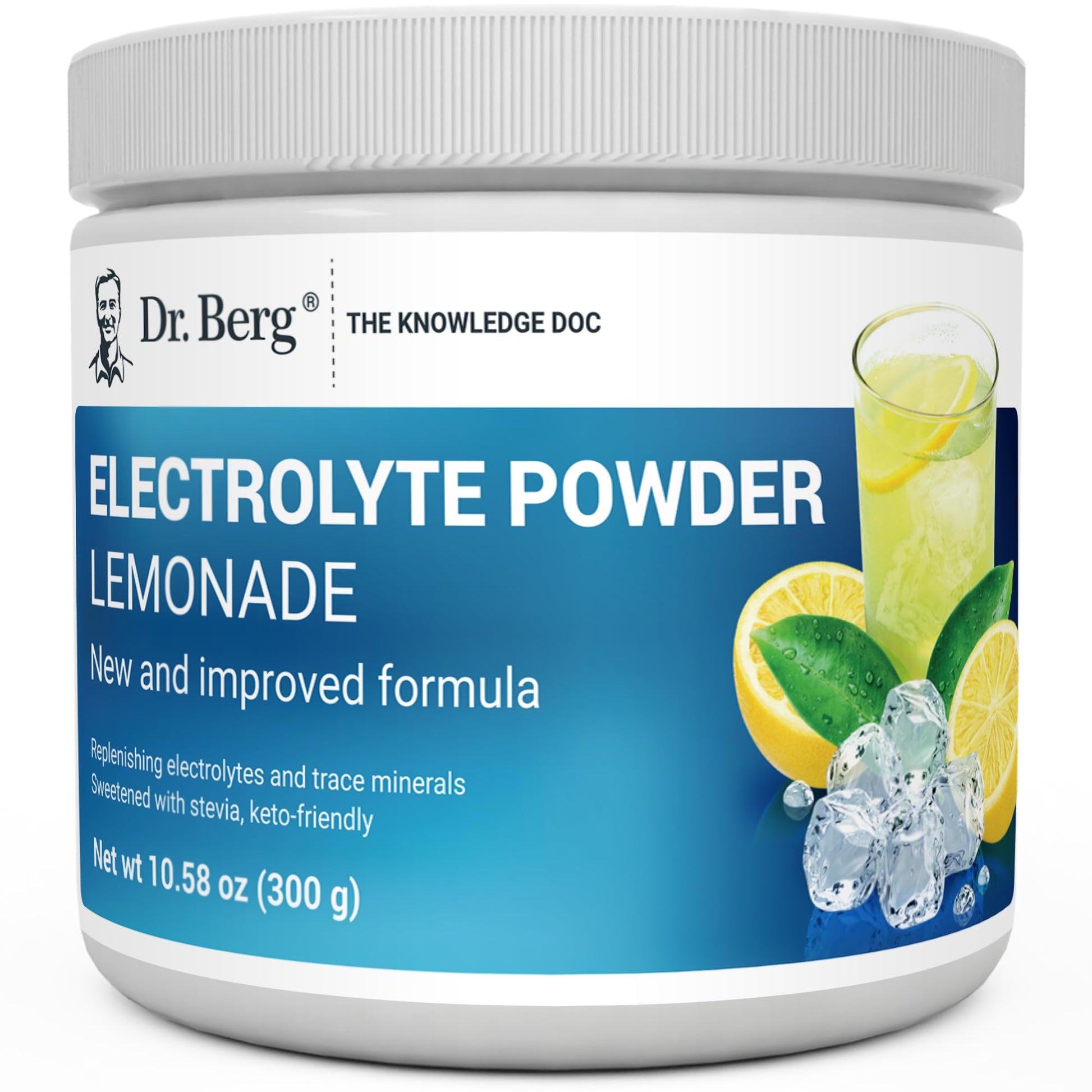 Dr. Berg Hydration Keto Electrolyte Powder - Enhanced w/ 1,000mg of Potassium & Real