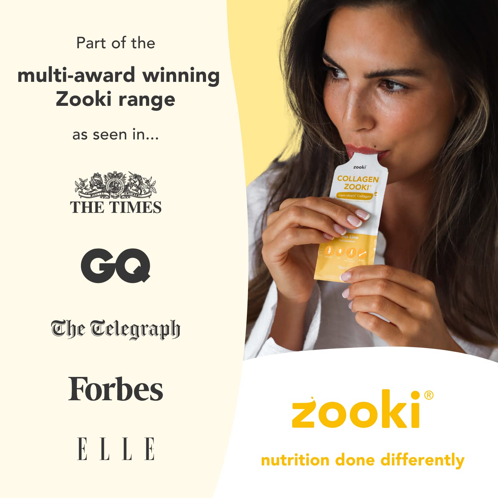 Zooki 5000mg Marine Collagen Liquid Sachets | Hydrolysed Marine Collagen Peptides yourzooki