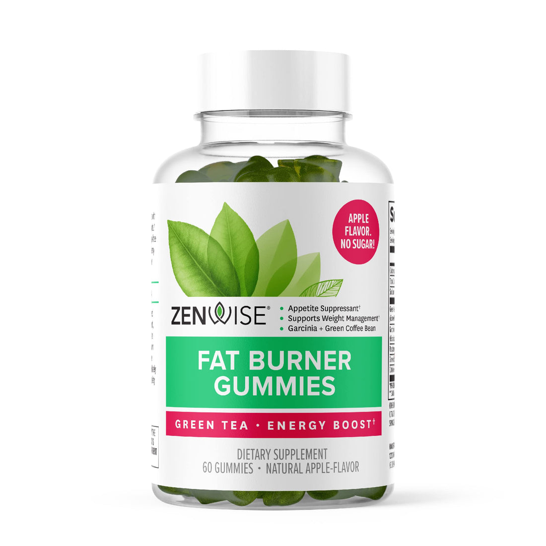 Zenwise Health Fat Burner Gummies - Appetite Suppressant for Weight Loss with Green