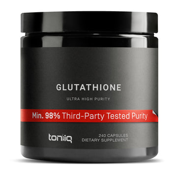 Toniiq Ultra High Strength Glutathione Capsules - 1000mg Concentrated Formula - 98%+