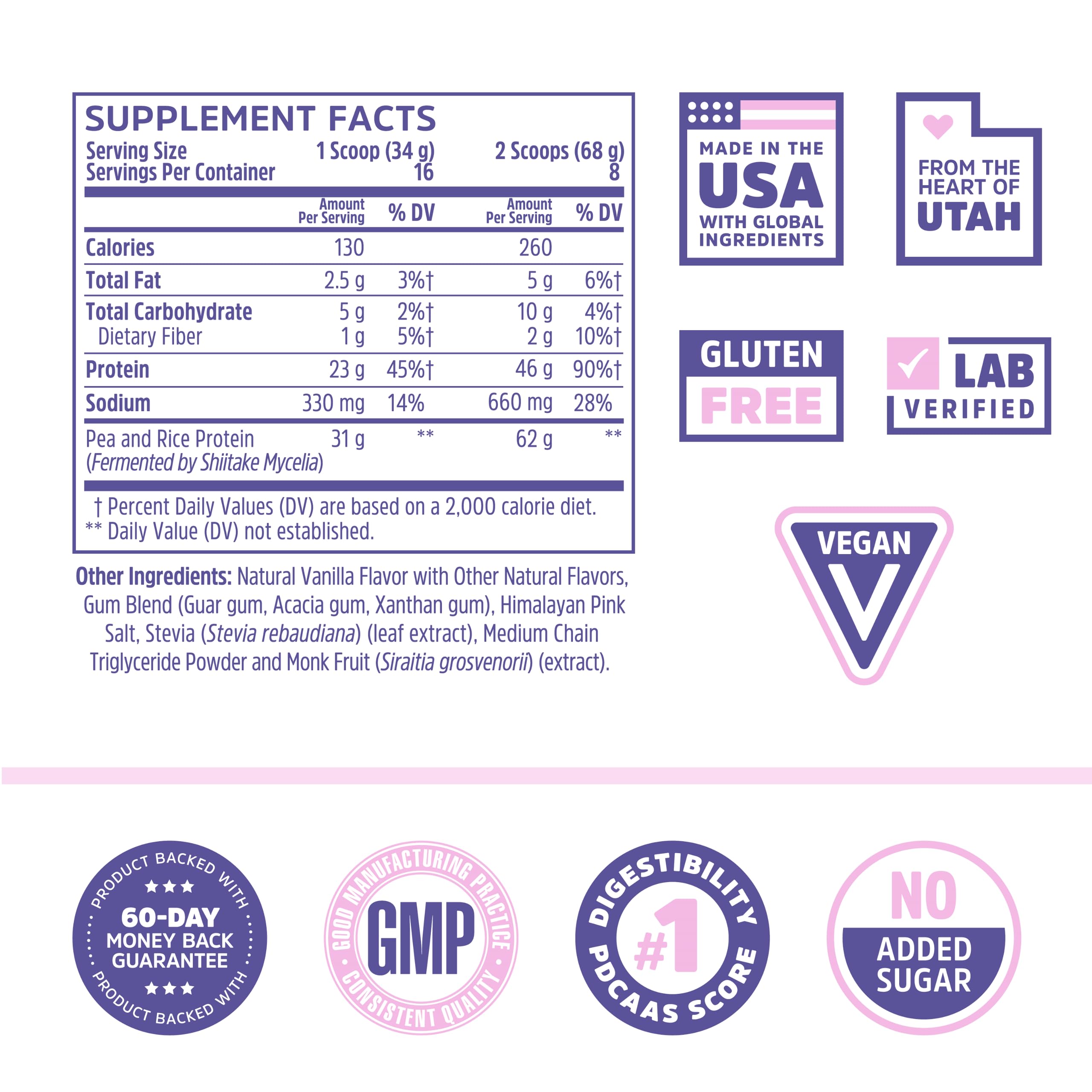 Zhou Nutrition Plant Based Vegan Protein Powder, Best Absorption Digest Score, Complete Zhou Nutrition