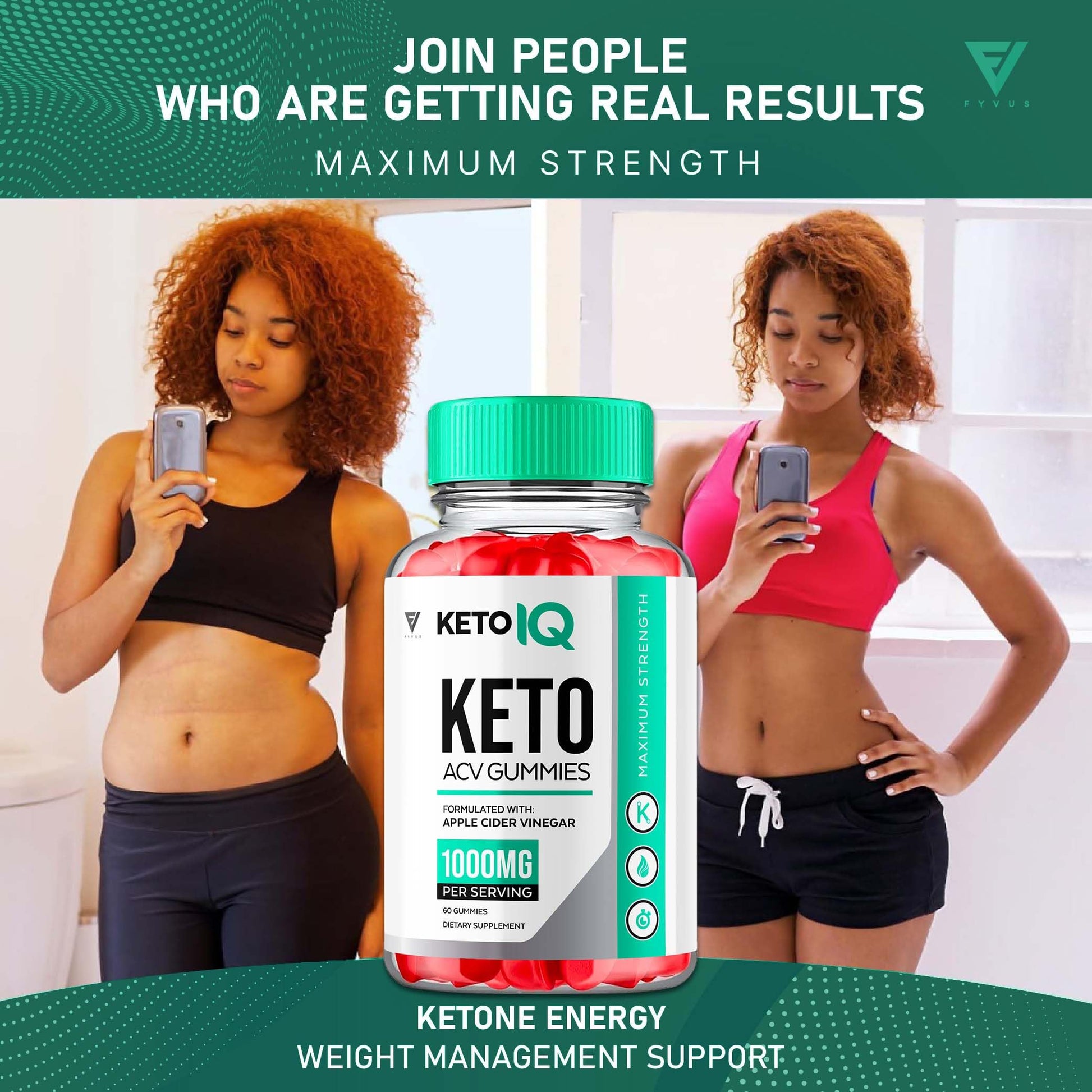 (3 Pack) Keto IQ KetoIQ Keto ACV Gummies, Keto IQ ACV Gummies Advanced Weight Loss Fyvus