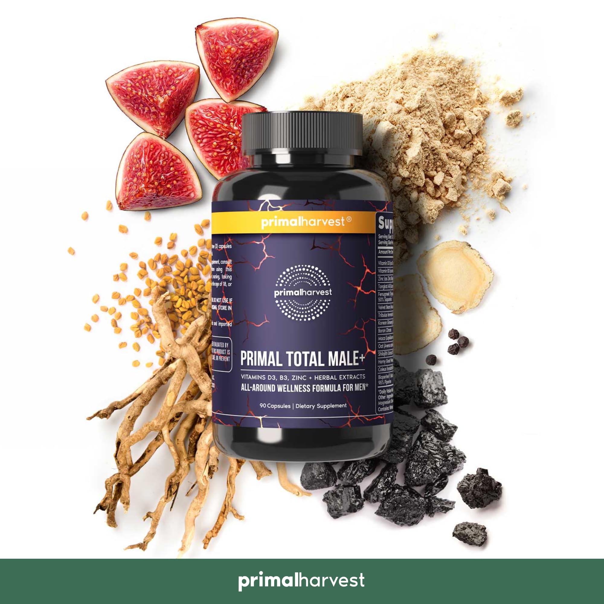 Primal Harvest Primal Total Male Natural Tribulus Terrestris, Fenugreek, Korean Ginseng