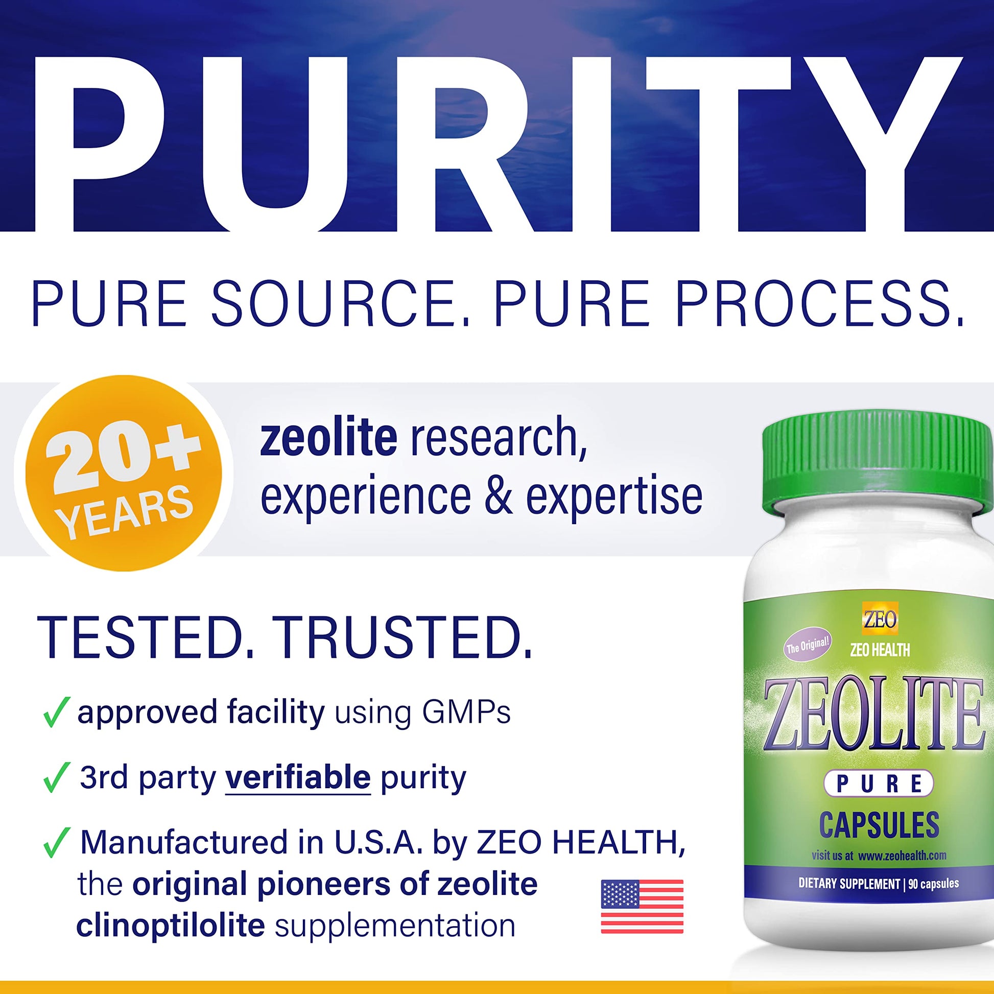 Zeolite Pure Capsules | Zeolite Detox, Extra Strength | Pure, Full Body Cleanse for Women Zeo Health