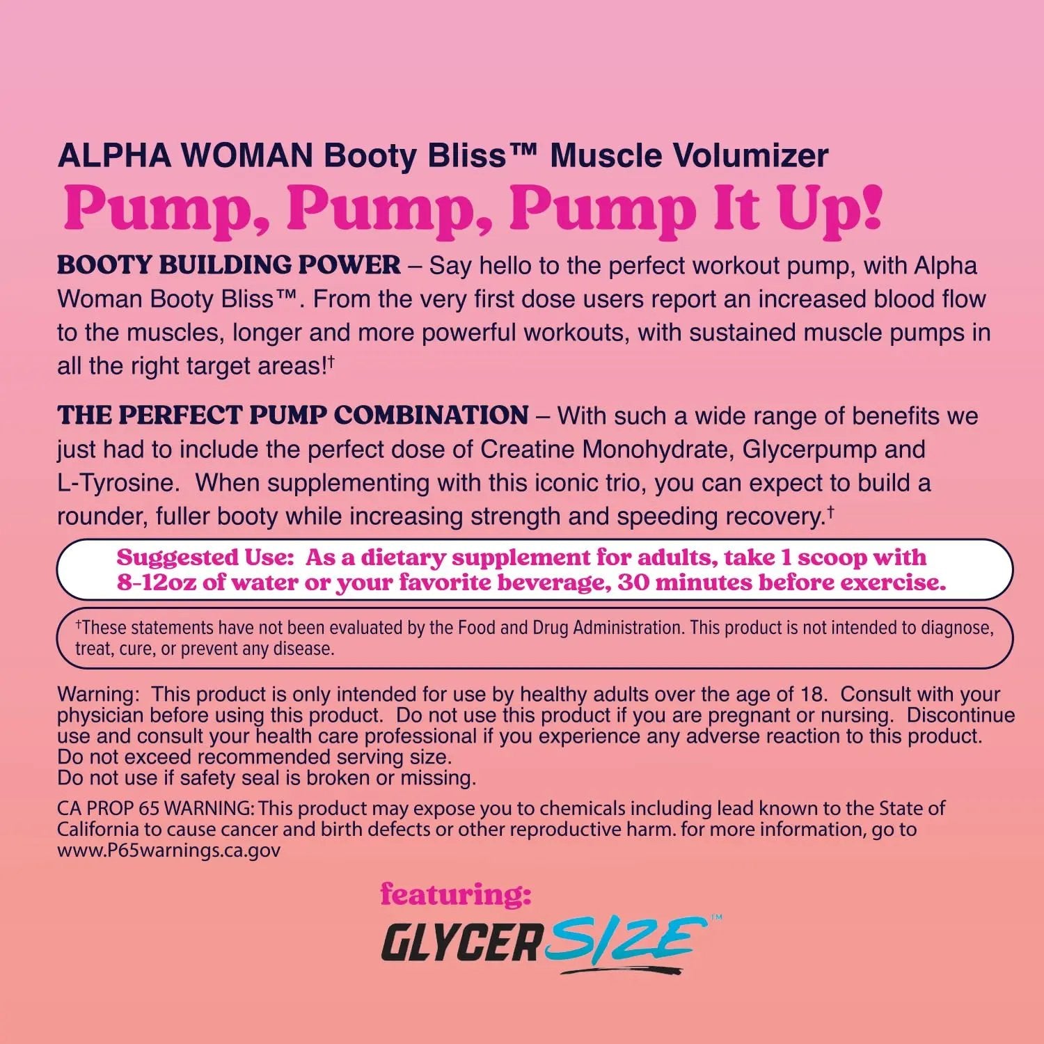 Booty Bliss • Creatine for Women • Pre Workout Women • Booty Builder • Keto Friendly Booty Bliss