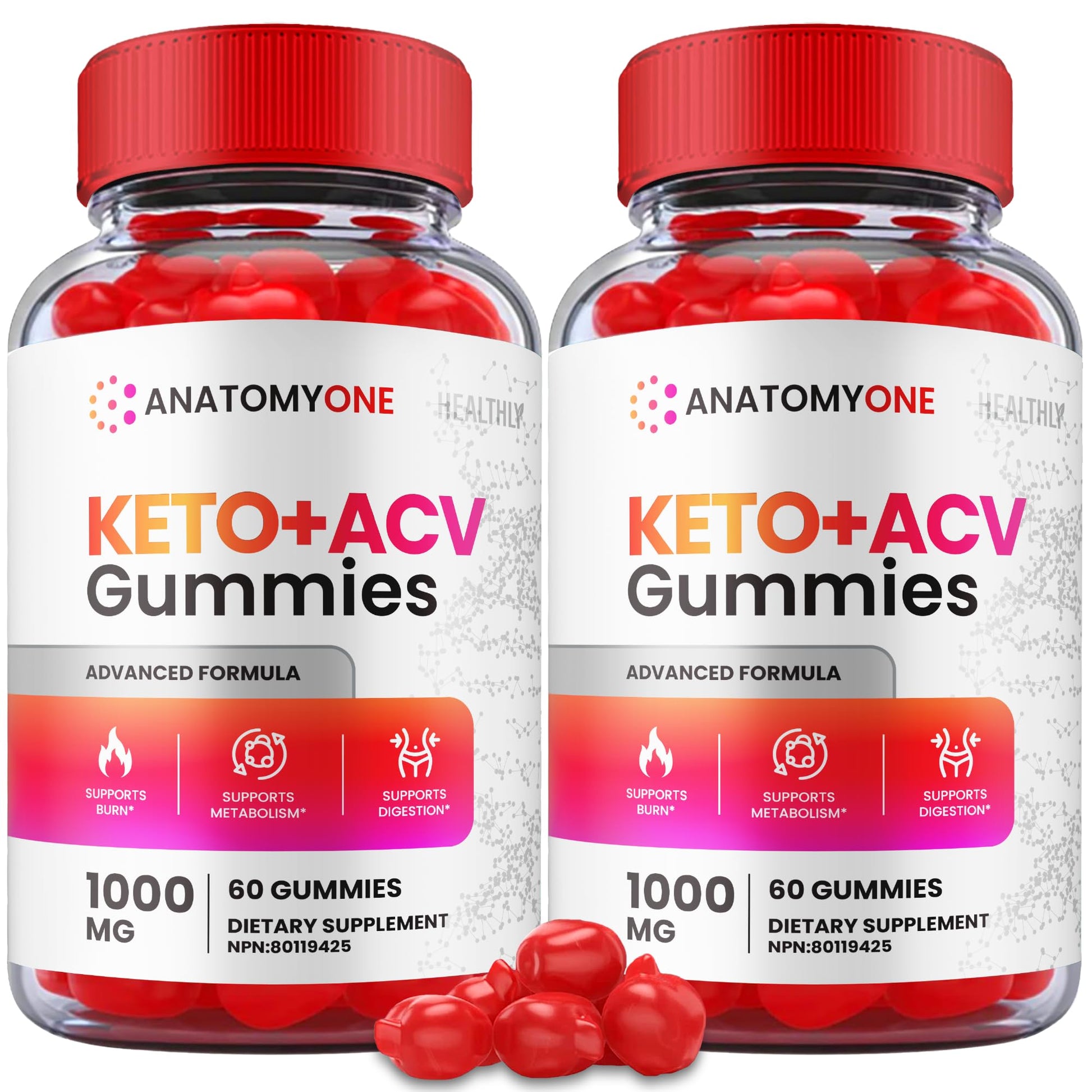 (2 Pack) Anatomy One Keto Gummies, Anatomy One Keto Acv Gummies, Anatomyone Keto