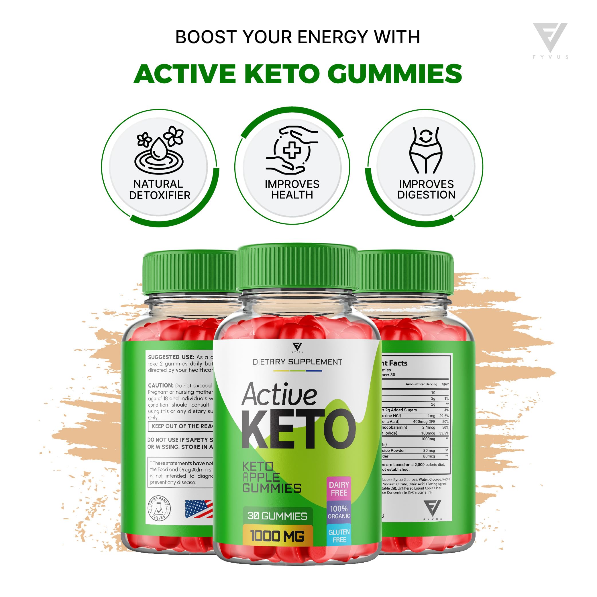 (2 Pack) Active Keto Gummies for Weight Loss Active Keto ACV Gummies Advanced