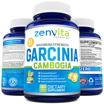 ZenVita Formulas 100% Pure Garcinia Cambogia Extract with 95% HCA - 120 Capsules