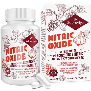 Zdoroviye Nitric Oxide Supplement for Men Women, Nitric Oxide Precursor & Nitric Oxide