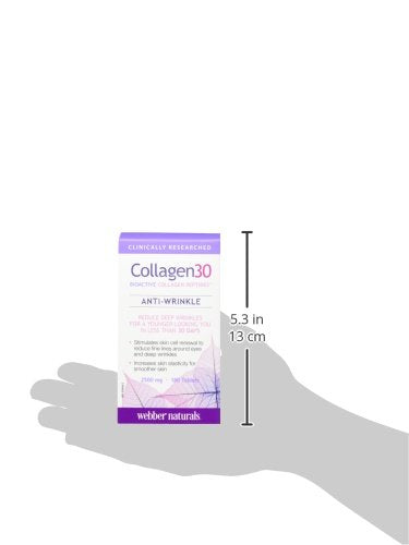 Webber Naturals Collagen30® Bioactive Collagen Peptides 2500 mg 180 Tablets Webber Naturals
