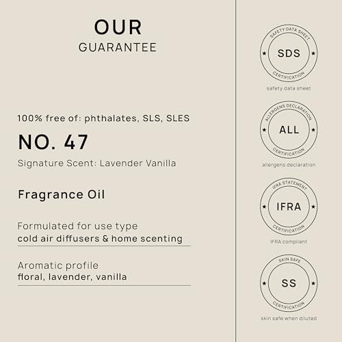 VINEVIDA [4 Fl Oz] Lavender Vanilla Fragrance Oil for Cold Air Diffusers, Essential Oils for Diffuser Oil Refill VINEVIDA