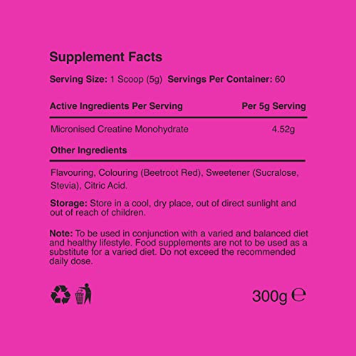 Warrior Creatine Monohydrate Powder – 300g – Micronised for Easy Mixing and Consumpti Warrior