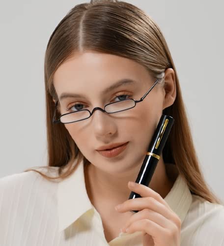 Viseng 2 Pairs Slim Pocket-Sized Metal Reading Glasses: Your Stylish Travel Companion Viseng