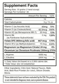 Neuropathy Relief - Circulatory Health Formula - Nitric Oxide Booster - Tropical Flavor (1 Jar), 30 Servings