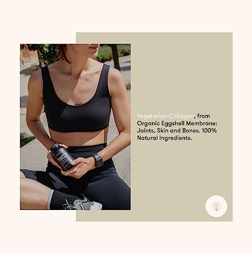 Vegetarian Collagen, from Organic Eggshell Membrane, 120 Capsules | with Glucosamine, Chondroitin, Hyaluronic Acid and Plant Extracts Zenement