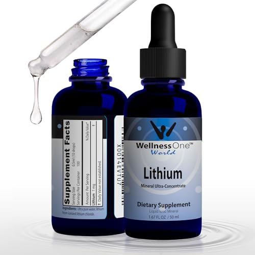 WellnessOne Liquid Lithium Supplements - Ionic Lithium Supplement Liquid