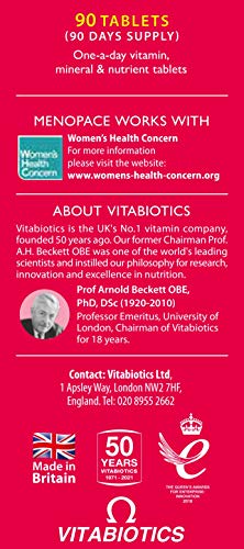 Vitabiotics Menopace Tab, 90 Count Vitabiotics