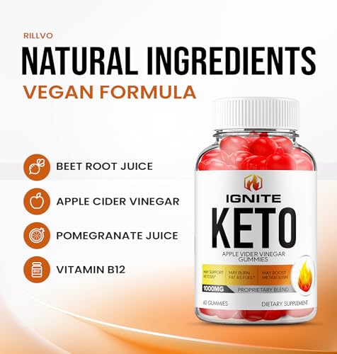 (3 Pack) Ignite Keto ACV Gummies - Official - Keto Ignite ACV Advanced Formula Plus Rillvo