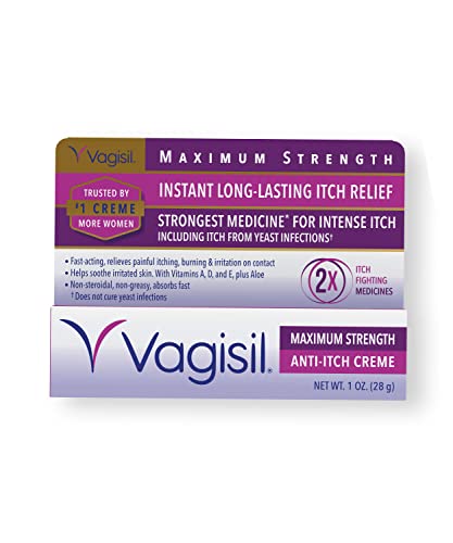 Vagisil Maximum Strength Feminine Anti-Itch Cream with Benzocaine for Women