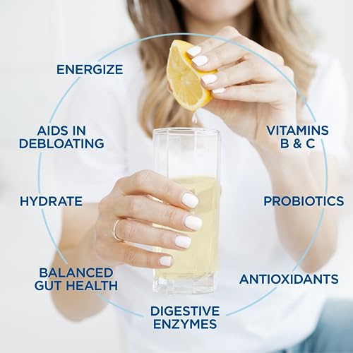 VitaCup Super H2O Bloating Relief and Digestive Health Drink Mix Packets, Probiotics VitaCup