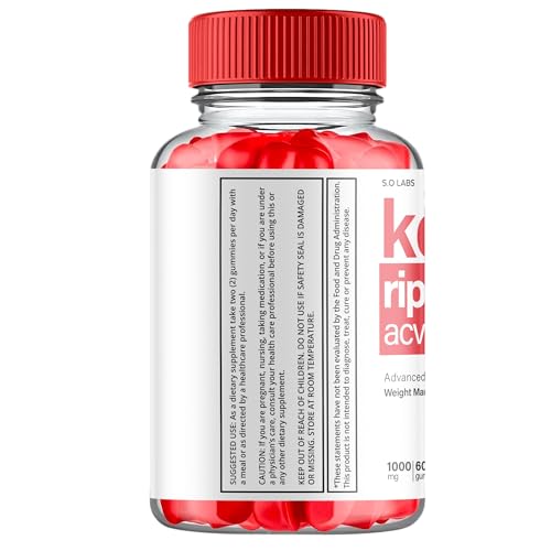 (2 Pack) Keto Ripped ACV Gummies Advanced Weight Loss, Keto Ripped Keto + ACV Gumm S.O Labs