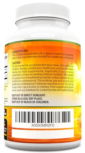 Vitamin D 4,000 IU Softgels, Maximum Strength Vitamin D3 Supplement, 365 Easy to Swallo Vita Premium