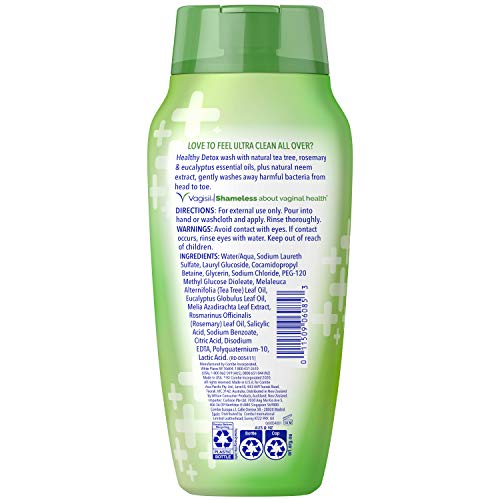 Vagisil Feminine Wash for Intimate Area Hygiene, Healthy Detox, All Over Body Wash Vagisil