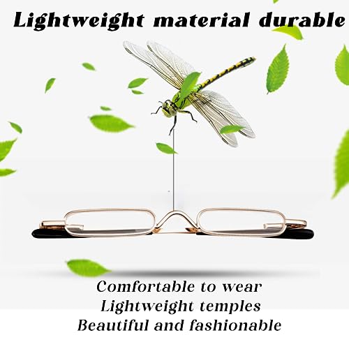 Viseng 2 Pairs Slim Pocket-Sized Metal Reading Glasses: Your Stylish Travel Companion Viseng