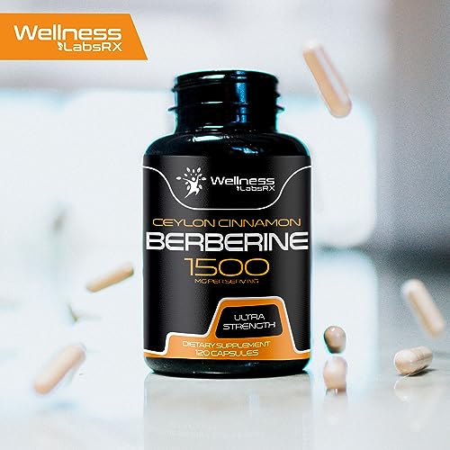 WELLNESS LABSRX Berberine Supplement 1500mg - Liposomal Berberine with Ceylon