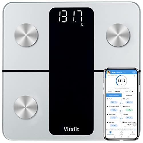 Vitafit Smart Scales for Body Weight and Fat Percentage, Weighing Professional Since 2001