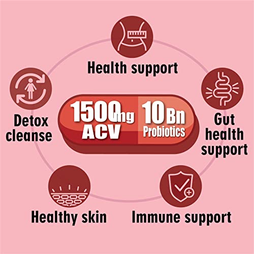 WayLoss 1500mg Apple Cider Vinegar Capsules/Apple Cider Vinegar Pills w/ 10 BILLLION WAY LOSS