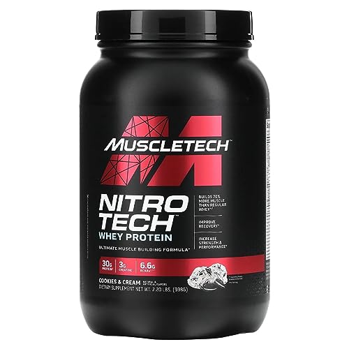 Whey Protein Powder MuscleTech Nitro-Tech Whey Protein Isolate & Peptides Protein 