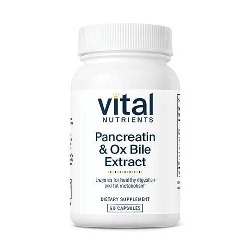 Vital Nutrients Pancreatin and Ox Bile Extract | Natural Digestive Enzyme Vital Nutrients