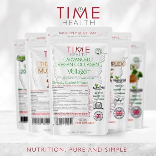 Vollagen® Advanced Vegan Collagen - 18 Amino Acid Complex in Ratio of Collagen Time Health