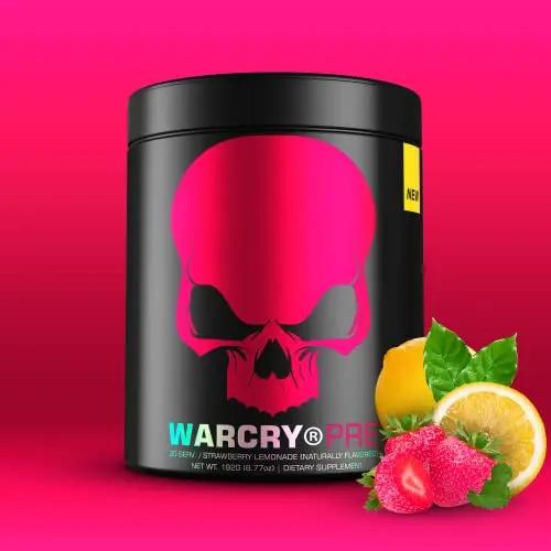 WARCRY Pre-Workout Powder - Ultra Energy, Strength, Clear Focus & Pumps with Nitrosigine, Caffeine, Beta-Alanine - (Strawberry Lemonade Flavor, 30 Servings)