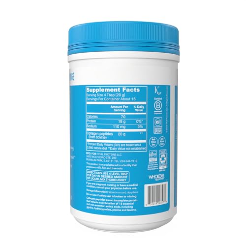 Vital Proteins Collagen Peptides Powder, Promotes Hair, Nail, Skin, Bone and Joint Health Vital Proteins