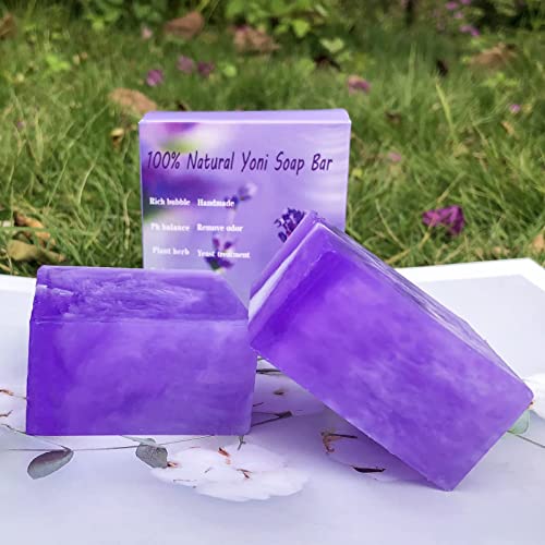 2 Packs Organic Yoni Soap Bars For Women Vaginal Wash, Handmade Yoni Bar Soap For Women Yoni Wash Vickoneer
