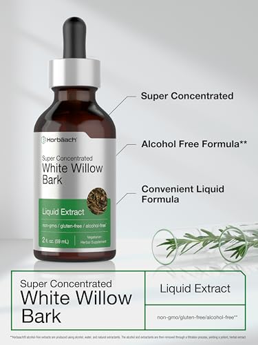 White Willow Bark Extract | 2 fl oz | Alcohol Free Liquid Tincture | Super Concentrated Horbäach
