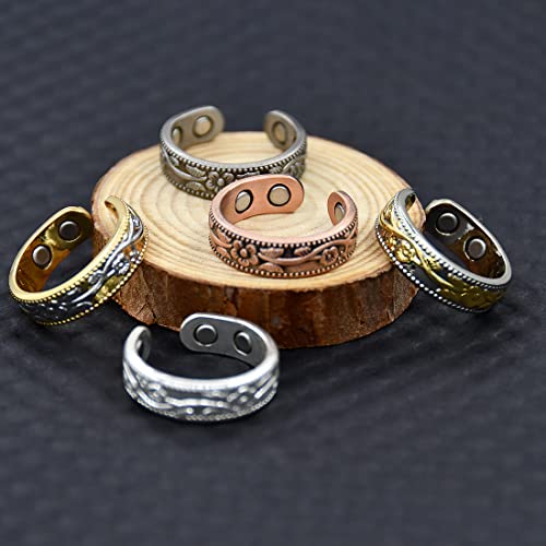 Vicmag Copper Magnetic Ring for Women, Lymphatic Drainage Ring Ladies Fingers Thumb Vicmag