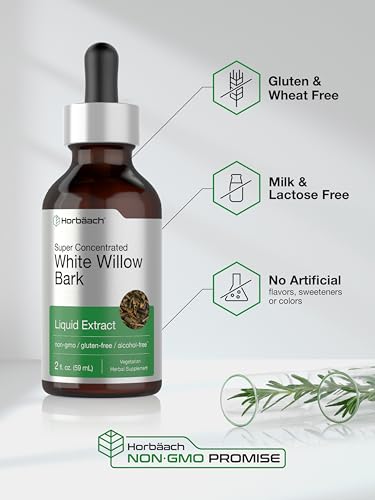 White Willow Bark Extract | 2 fl oz | Alcohol Free Liquid Tincture | Super Concentrated Horbäach