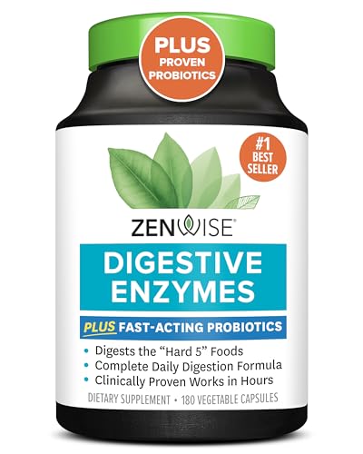 Zenwise Digestive Enzymes - Probiotic Multi Enzyme with Probiotics 180 Ct Zenwise Health