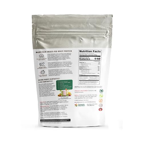 Whey Fantastic - Unflavored - 100% Natural Grass Fed Whey Protein Powder - Unique 3 Fantastic Nutrition
