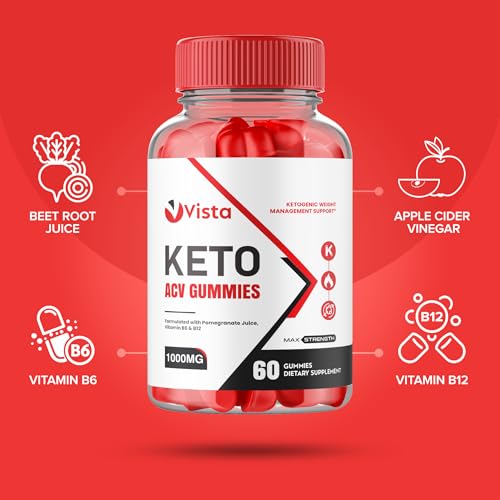 (2 Pack) Vista Keto Acv Gummies - Official Formula, Vegan - Vista Keto + Acv Gummies Healthly