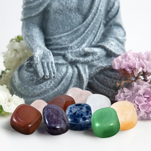 WVIOUOPU Healing Crystals and Chakra Stones Set - 13 Pcs Real Raw Healing Chakra Stones WVIOUOPU