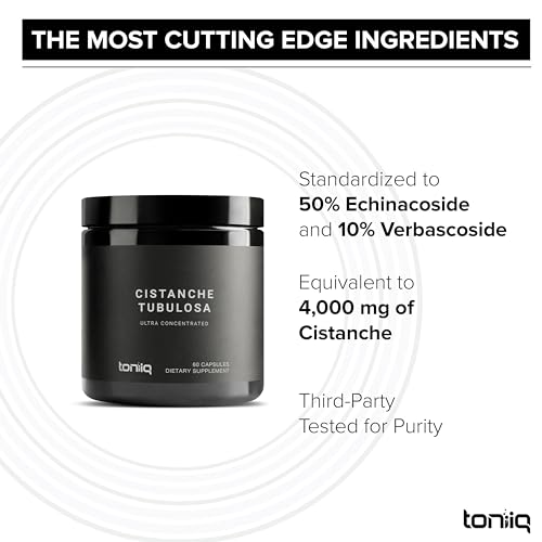 Toniiq Cistanche Tubulosa - (4000mg) Pure Cistanche Supplement for Men - 10x Highly