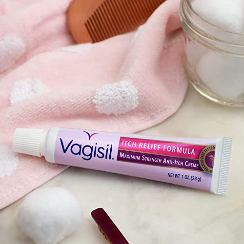 Vagisil Maximum Strength Feminine Anti-Itch Cream with Benzocaine for Women Vagisil