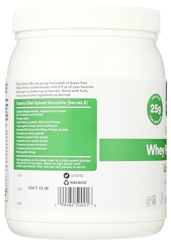 365 by Whole Foods Market, Unflavored Whey Protein Isolate, 15.1 Ounce 365 by Whole Foods Market